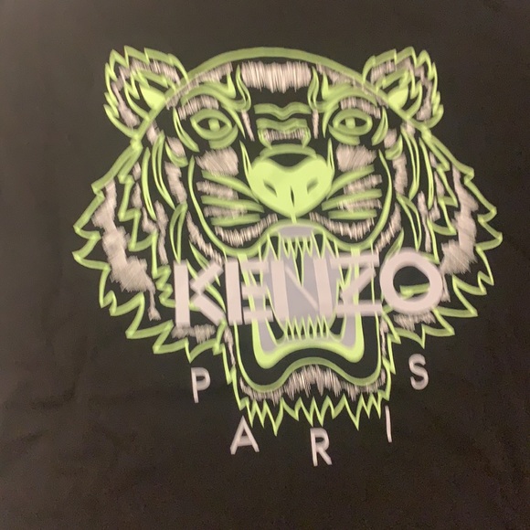 Kenzo authentic tiger black short sleeves blouse top - Picture 2 of 4